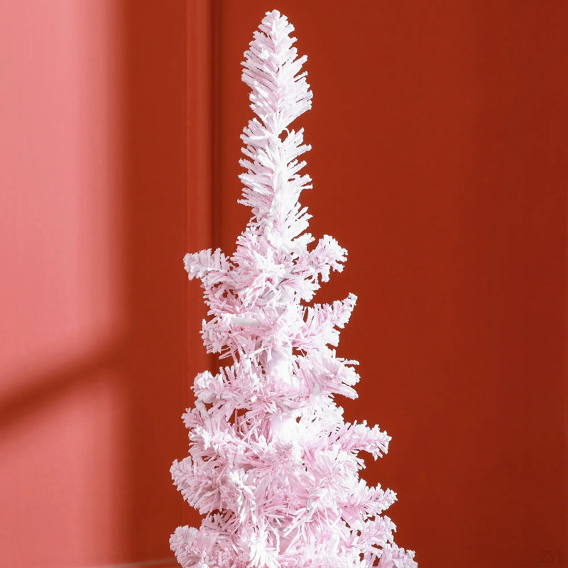 Arbre de Noël rose 5 pi, H 5 pi, Rose