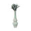 Vase décoratif décoratif pour la maison - Grand vase avec silhouette sculpturale et finition émaillée - Vase de table d'appoint pour étagère ou console - Vase à fleurs élégant pour n'importe quelle pièce - Vert-1316991962