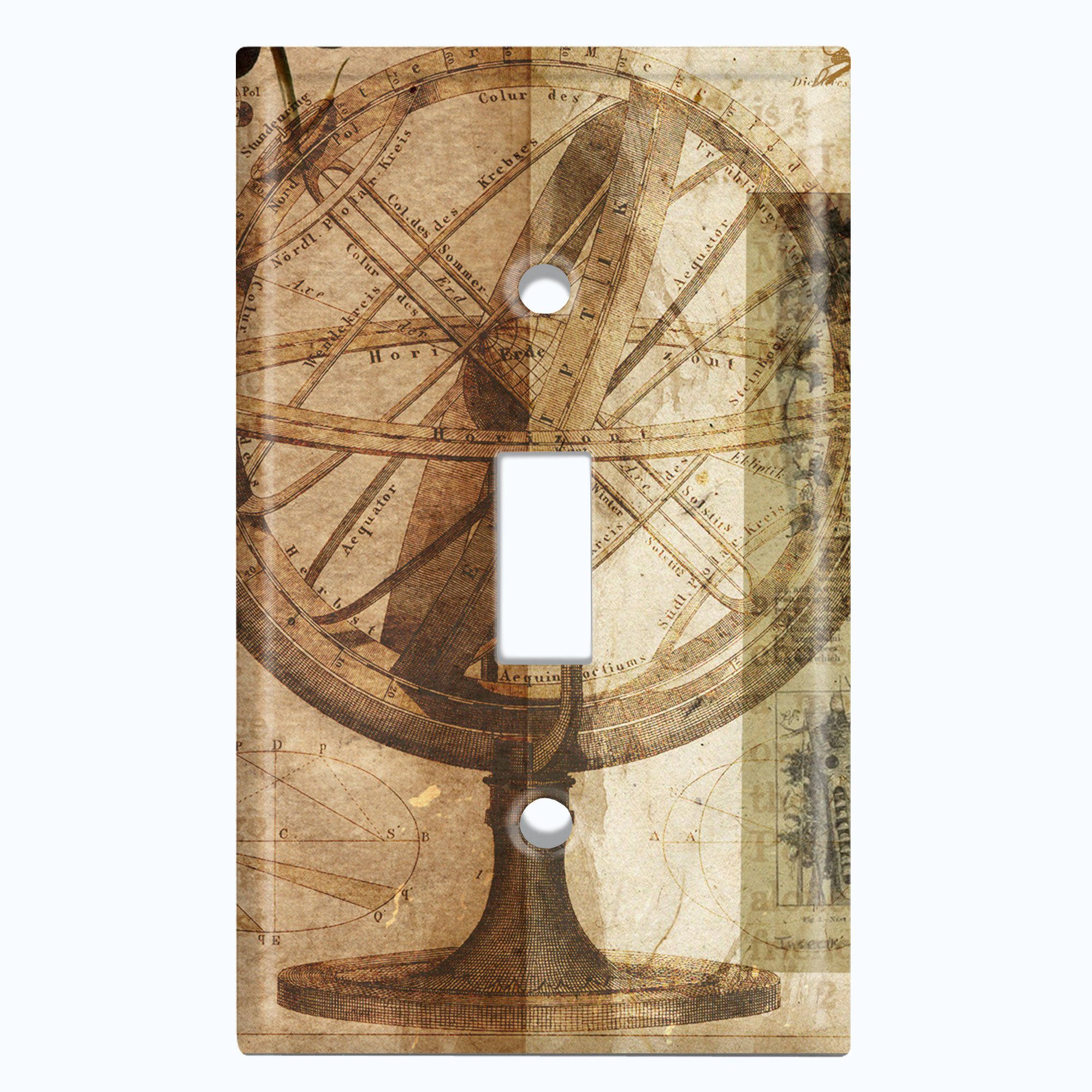 WorldAcc Metal Light Switch Plate Outlet Cover (Rustic Globe Map Travel ...