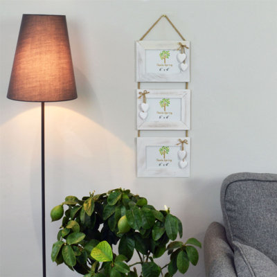 Nicola Spring - Hearts Hanging 3 Photo Frames - 6 x 4"