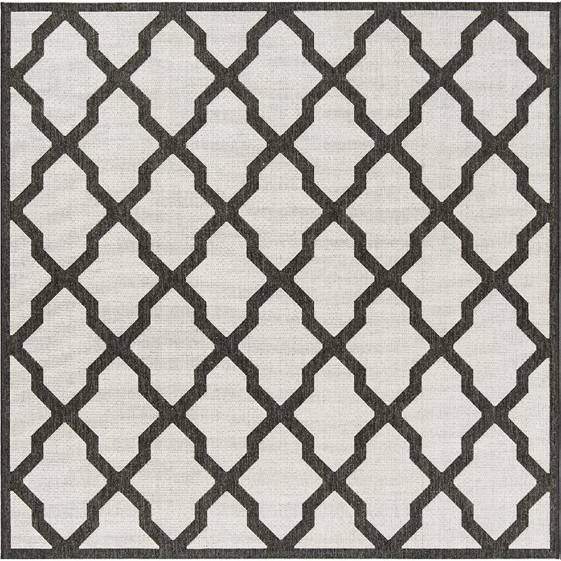 Ferrill 100 Performance Geometric Indoor/Outdoor Area Rug, Square 6'7"