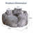 Oversized Floral Shaped Bean Bag Chair with 3 Pillows-1186148243
