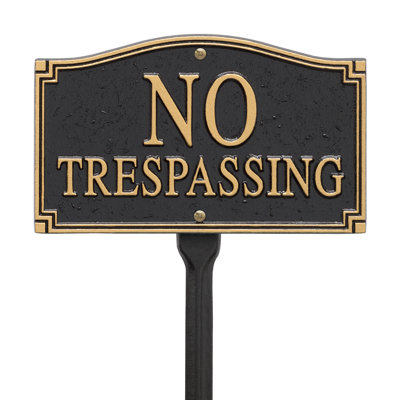 No Trespassing Garden Sign