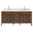 72" Fully Assembled Double Sink Bathroom Vanity with Solid Surface White Granite Top & Backsplash