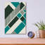 Art mural en verre Ivy Bronx «Geometric Teal» par Andreas Magnusson-1441620130