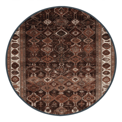 Tapis persan noir lavable à la machine