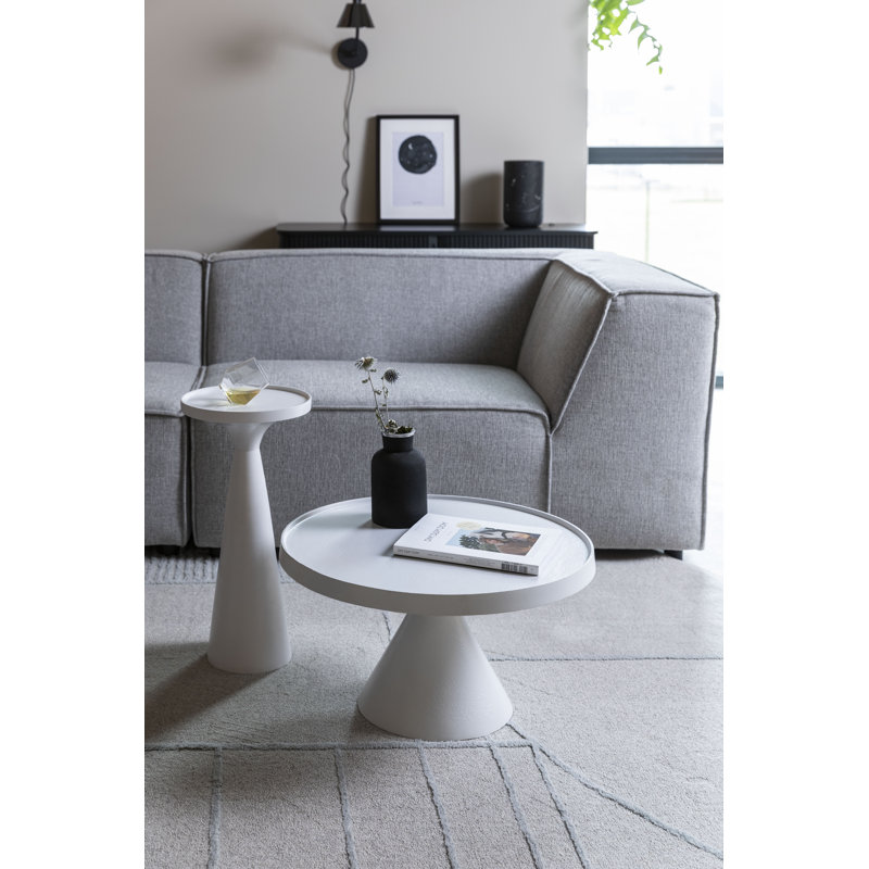 Floss Tray Top End Table, White