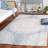 Ebony Hand Tufted Wool Cotton with Latex Floral Rug in Ivory/Blue-1514961161