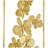 Metal Orchid Floral Gold Wall Decor with Gold Frame Set