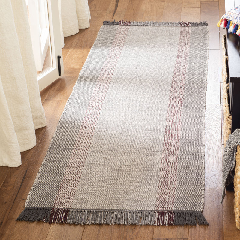 Zoltán Hand Woven Cotton Rug, Runner 2'3" x 7'