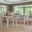5-Piece Dining Set Counter Height Table With Shelf Unique High Dining Chairs Furniture