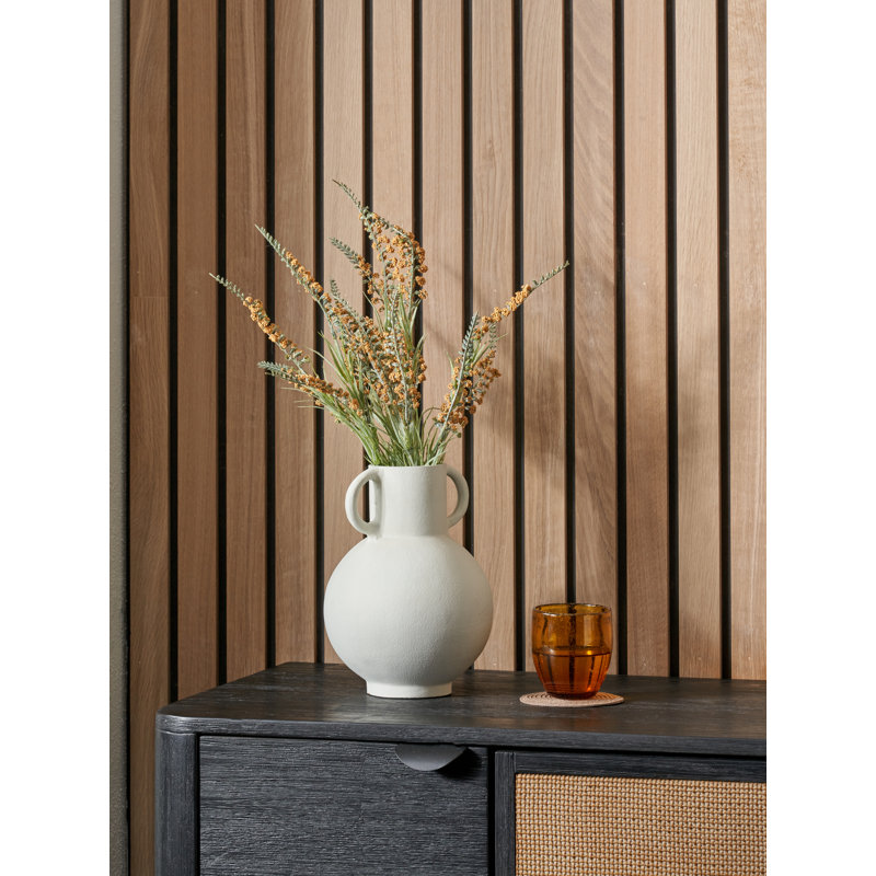 Handmade Aluminimum Table Vase, White