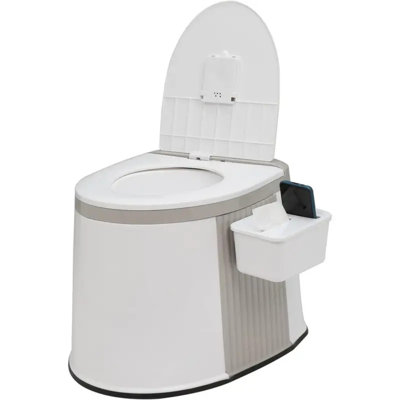 Portable Toilet, Commode With 5 Gallon Bucket Inner, Lightweight Camping RV Toilet For Adult, Boat, Van, Travel (Classic)