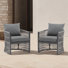 Méridienne d'extérieur, fauteuil d'appoint tissé pour patio avec coussin