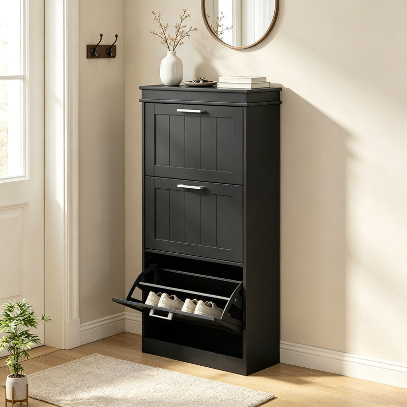 15 Pair Flip Down Shoe Storage