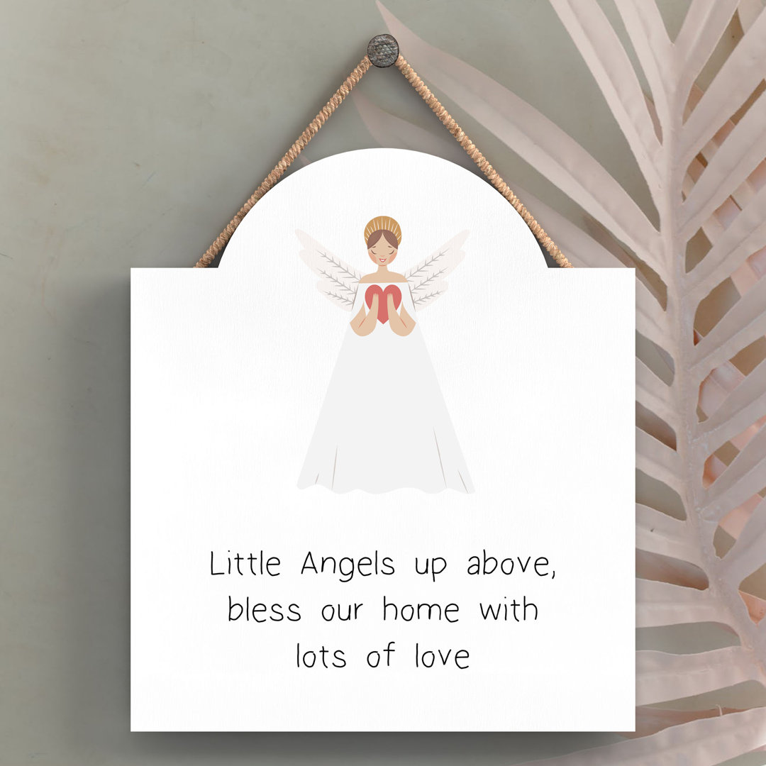 LITTLE ANGELS MED DOMED SQU PLAQUE WG - Image 2