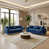 Velours bleu sélectionné