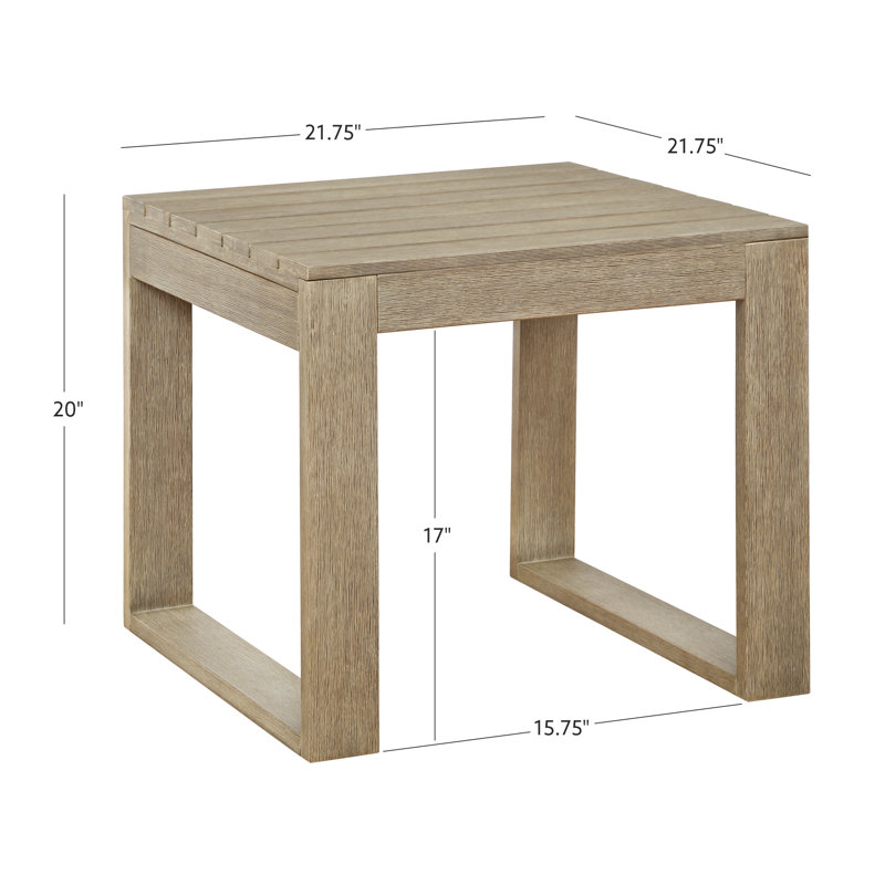 Table d'appoint d'extérieur en bois d'eucalyptus massif Gavina