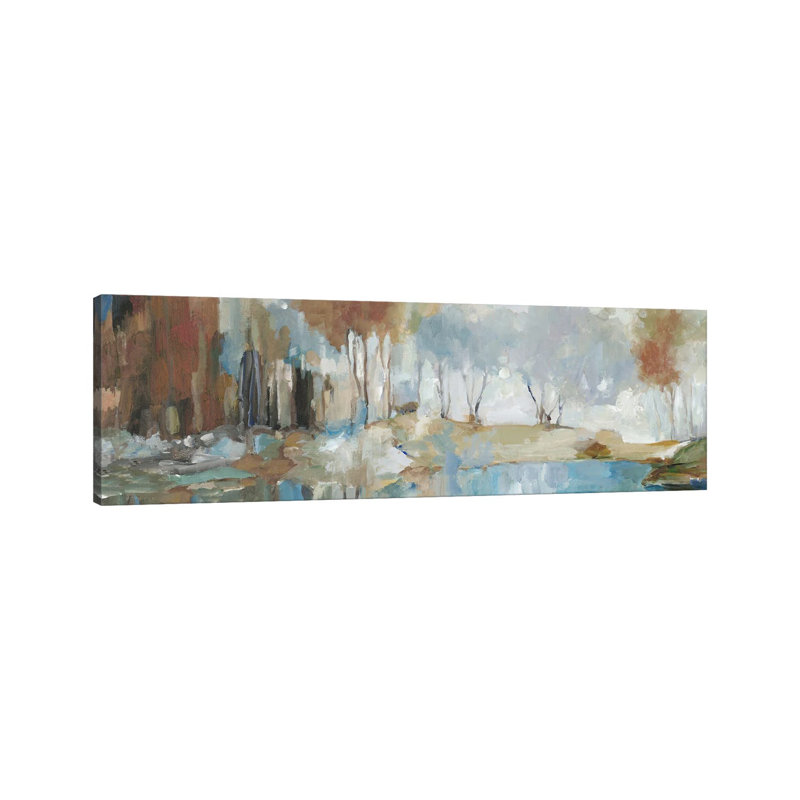 Golden Tranquility - reproduction d'art sur toile tendue, H 20 po x l 60 po