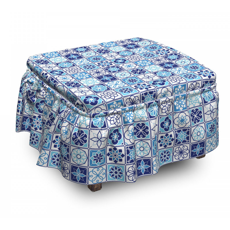 Box Cushion Ottoman Slipcover