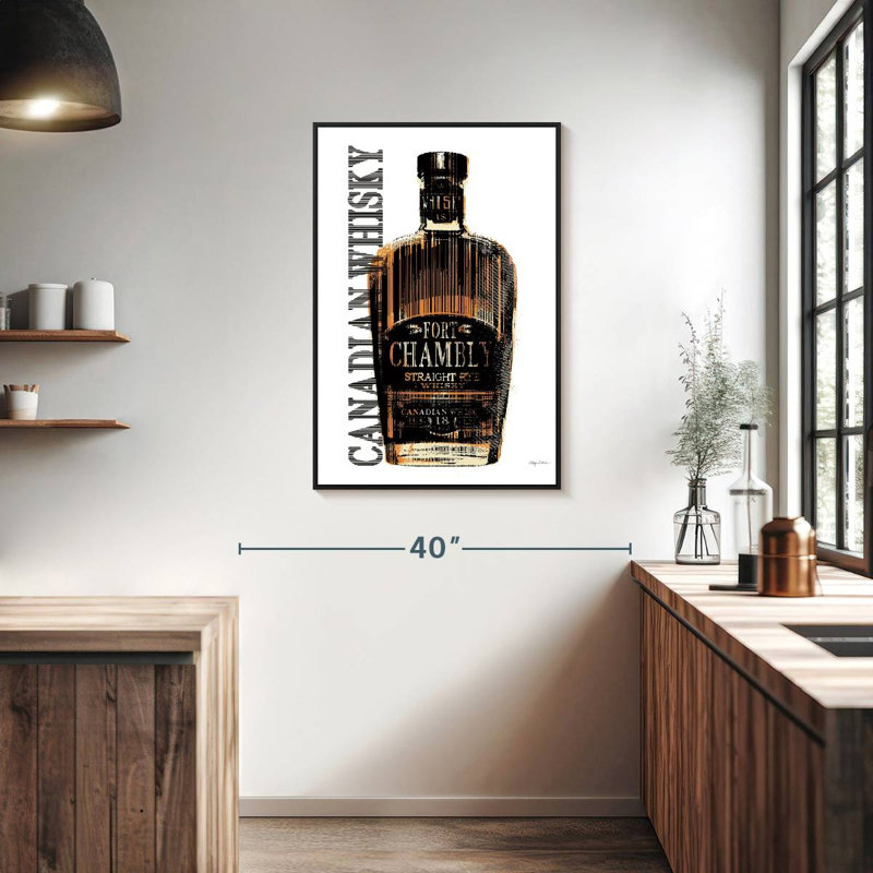 Canadian Whisky, 25" x 37", Floating Frame Black