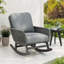 Chaise berçante minimaliste en osier avec coussins confortables et structure robuste-1398820075