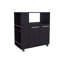 Chariot de cuisine, 2 portes, 3 tablettes, 4 roulettes-1943612847