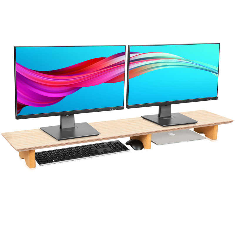 Support pour écran double Orrie, Blanc