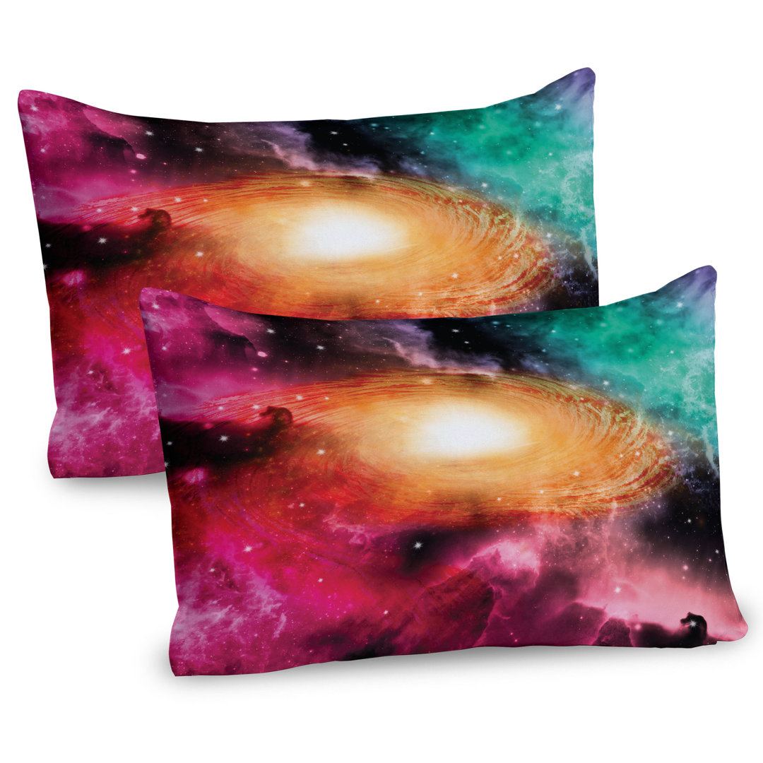 Kissenbezug, Galaxy Stardust Cosmos, Wissenschaft, Orange Grün Rosa