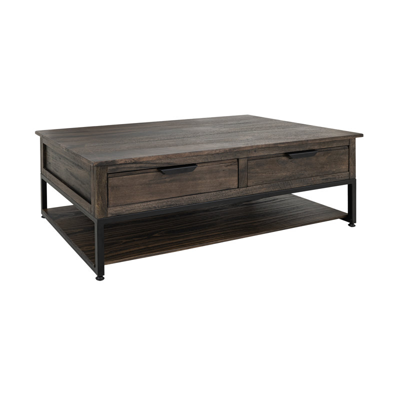 Table basse 4 tiroirs, 1 tablette