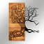 Élégant accessoire mural décoratif en bois, finition noire et noyer, 17,7 po x 22,8 po | Structure robuste en 100% métal (épaisseur de 0,05 po) | Parfait pour la décoration intérieure et l'esthétique moderne, durable et élégant