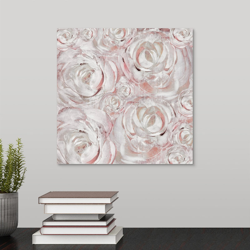 « rosé double iii », peinture sur toile, Toile tendue, H 12 po x l 12 po, Sans cadre