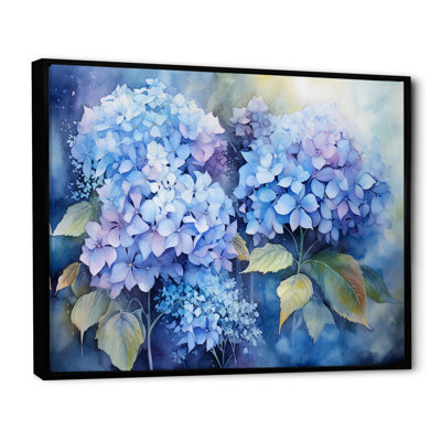 «Blue Hydrangea Farmhouse Still Life I - Hydrangea», art mural