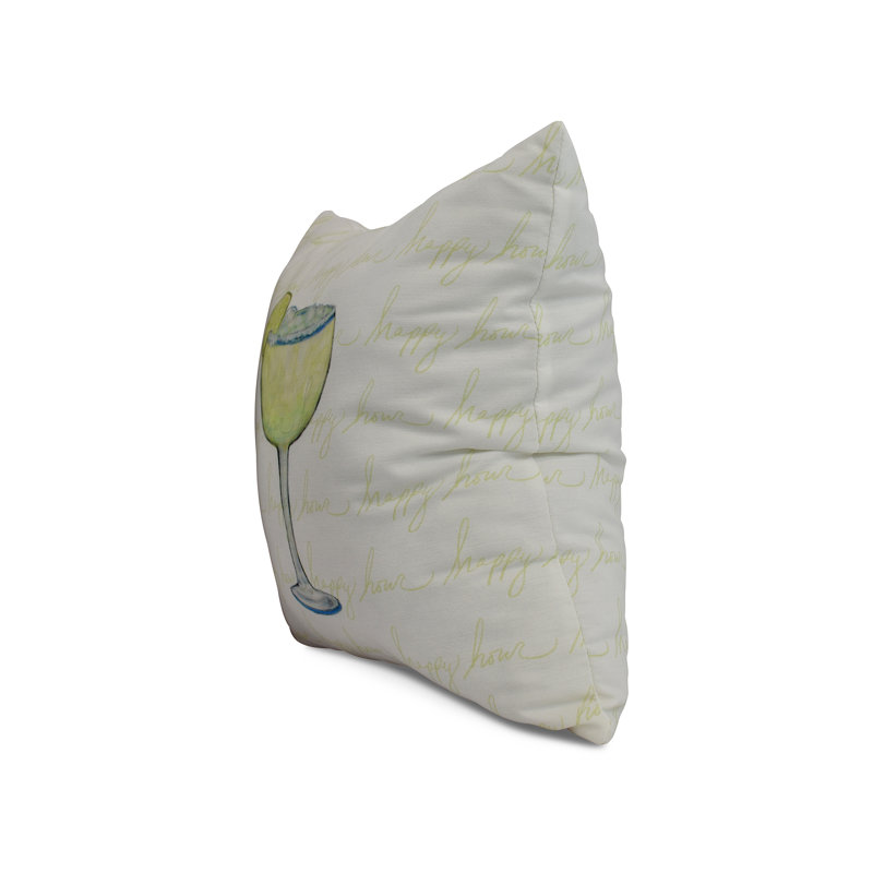 Palm Beach Reversible Throw Pillow, Green, 18"x18"