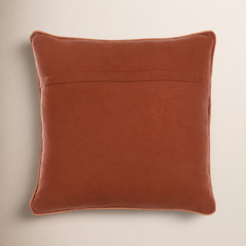 Veola Cotton Throw Pillow, Square 22", Pillow Cover Only - No Insert, Dark Plum