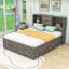 King Size 8 Drawer Wood Platform Storage Bed-1652614897