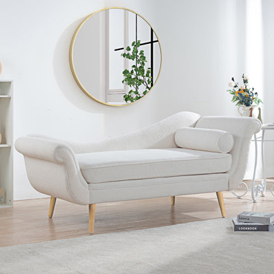 Chaise Lounge With Scroll Arms