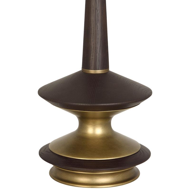 Fletcher Table Lamp, Dark Walnut/Warm Brass