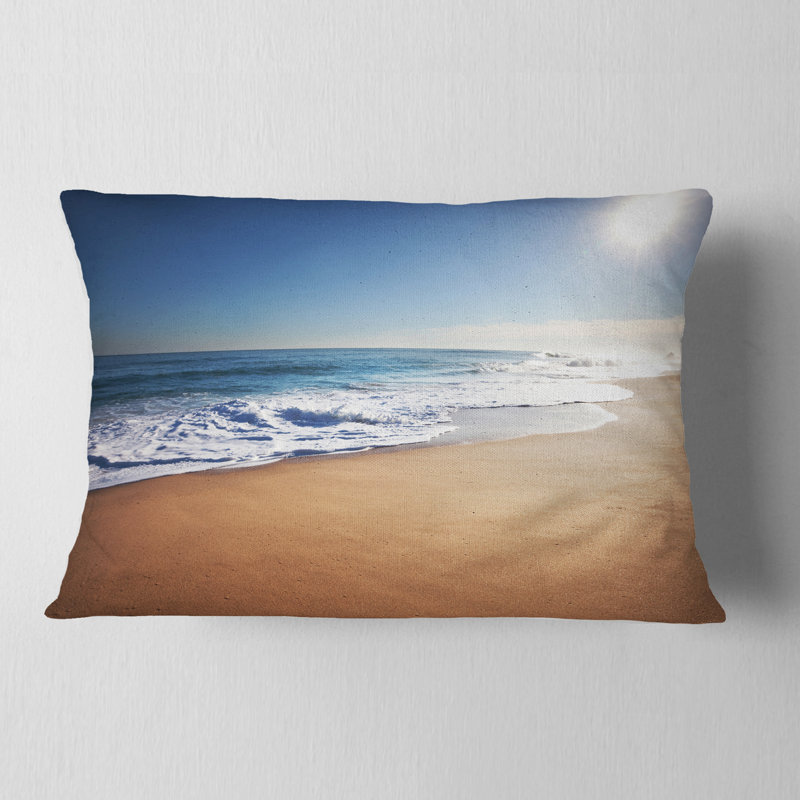 Oreiller de mer avec coussin lombaire soleil, Rectangle 12" x 20"