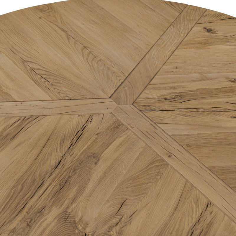 Renan Round Single Coffee Table by Ronald Sasson and Thomas Bina, Light Brown