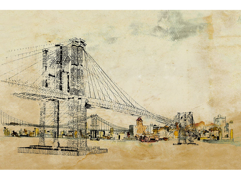 Building Blocks Print by Danielle Navarro, Knife Gel, 36" H x 54" W x 1.5" D