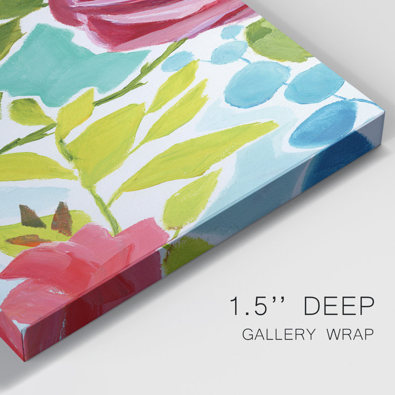 Modern Garden IV - Ensemble de 3 peintures sur toile tendue, H 36 po x l 72 po x P 1 po