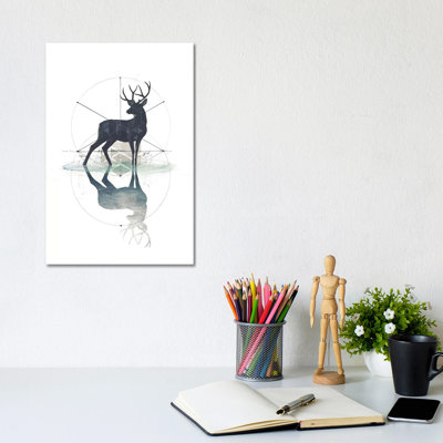 Geometric Stag by 33 Broken Bones - Wrapped Canvas Gallery-Wrapped Canvas Giclée