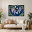 Art mural en métal bleu-221443862