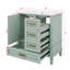 Ensemble de meuble-lavabo 30 po avec lavabo, meuble de rangement pour salle de bain avec porte à fermeture douce et 3 tiroirs, structure en bois massif