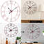 Simple Skeleton Metal Numerals Wall Clock with Hands-1366094233