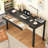 Solid Wood Desk With Drawers - Vintage Narrow Desks, Mid Century Modern Desks, Rubber Wood Study Table, Small Writing Desk For Bedroom|small Spaces - Walnut Color-129457027-129458822