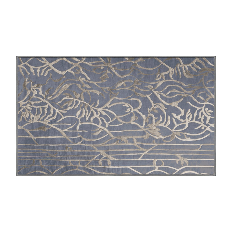 Machine Washable Gray Area Rug, Runner 2' x 5'