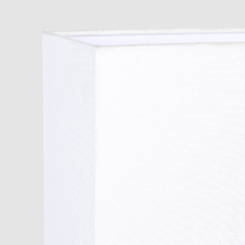 Ensemble de 2 lampes de table 21 po, abat-jour rectangulaire en lin, Blanc, Or