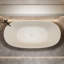 Baignoire autoportante à surface solide de 61 po Orange, non perméable, baignoire confortable, baignoire de trempage lisse et arrondie, surface, trop-plein, bonne isolation, installation facile